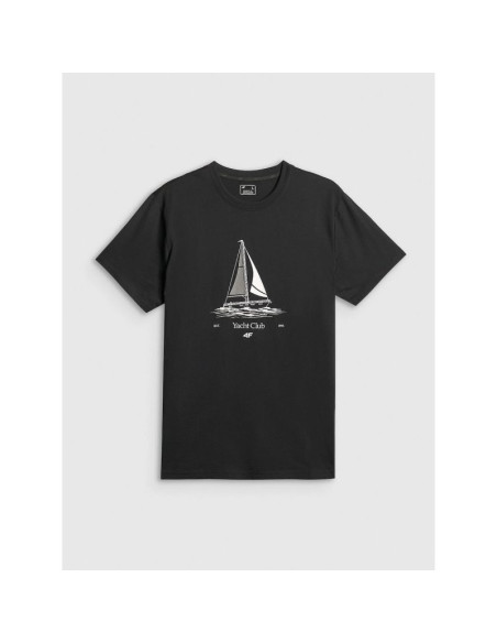 T-shirt relaxed z nadrukiem męski 4f 4frss26ttshm3996-20s