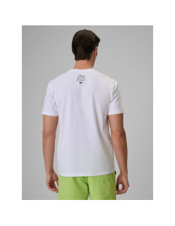 T-shirt regular z nadrukiem męski 4f 4frss26ttshm4303-10s 2