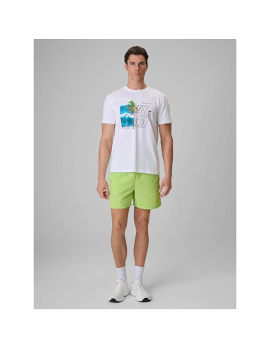 T-shirt regular z nadrukiem męski 4f 4frss26ttshm4303-10s