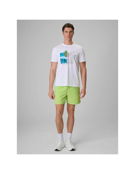 T-shirt regular z nadrukiem męski 4f 4frss26ttshm4303-10s
