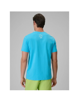T-shirt regular z nadrukiem męski 4f 4frss26ttshm4303-33s 2