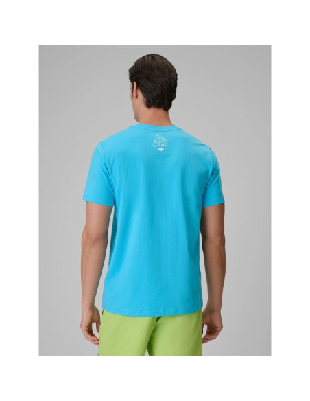 T-shirt regular z nadrukiem męski 4f 4frss26ttshm4303-33s
