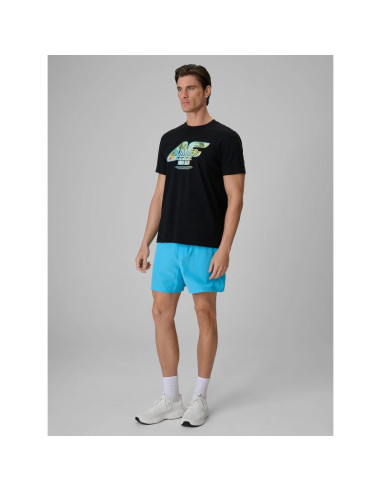 T-shirt regular z nadrukiem męski 4f 4frss26ttshm4305-20s