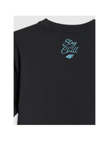 T-shirt regular z nadrukiem męski 4f 4frss26ttshm4305-20s