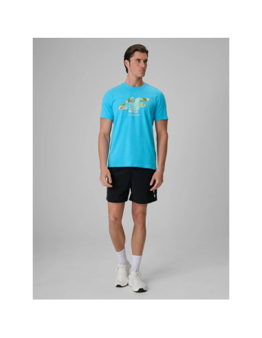 T-shirt regular z nadrukiem męski 4f 4frss26ttshm4305-33s