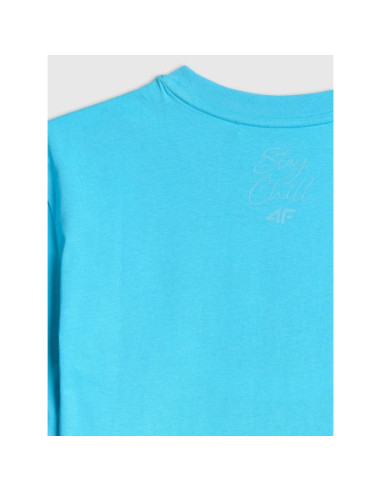 T-shirt regular z nadrukiem męski 4f 4frss26ttshm4305-33s