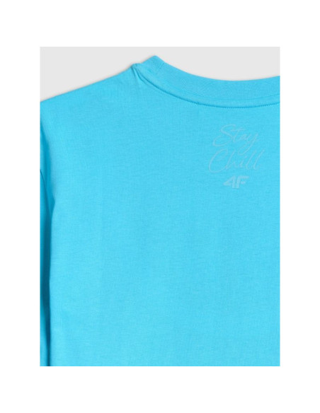 T-shirt regular z nadrukiem męski 4f 4frss26ttshm4305-33s