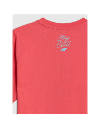 T-shirt regular z nadrukiem męski 4f 4frss26ttshm4305-63s