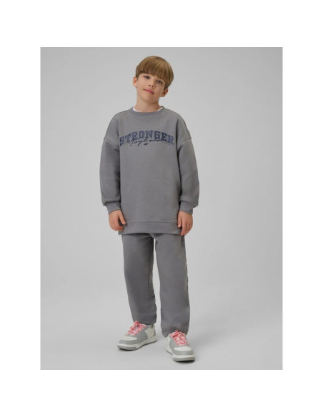 Bluza dresowa loose bez kaptura chłopięca 4f 4fjrss26tswsm2635-24s