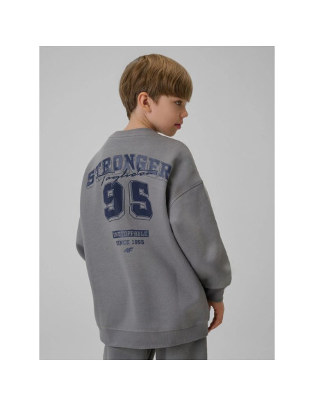 Bluza dresowa loose bez kaptura chłopięca 4f 4fjrss26tswsm2635-24s