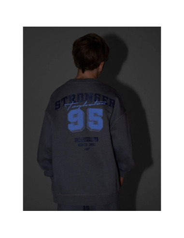 Bluza dresowa loose bez kaptura chłopięca 4f 4fjrss26tswsm2635-24s
