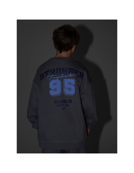 Bluza dresowa loose bez kaptura chłopięca 4f 4fjrss26tswsm2635-24s