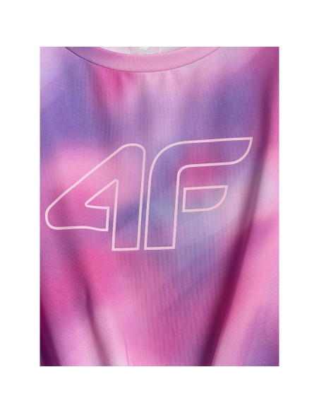 Crop-top sportowy szybkoschnący dziewczęcy 4f 4fjrss26tftsf2387-90a