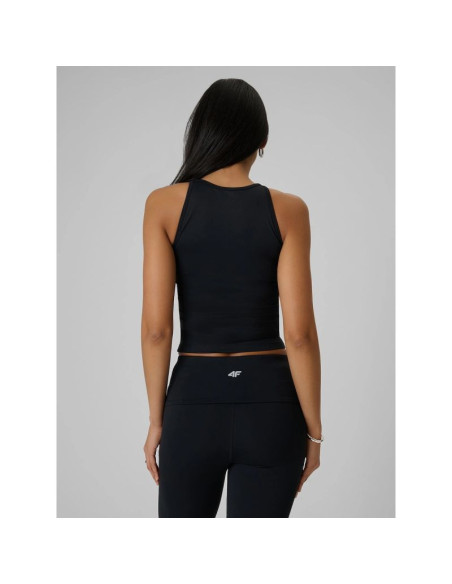 Koszulka bez rękawów slim gładka damska 4f 4frss26tslef319-20s
