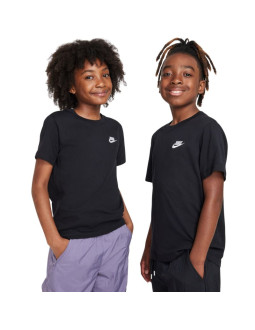 Koszulka dla dzieci nike sportswear czarna fz5177 010