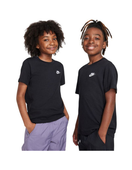 Koszulka dla dzieci nike sportswear czarna fz5177 010