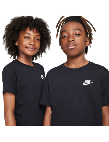 Koszulka dla dzieci nike sportswear czarna fz5177 010
