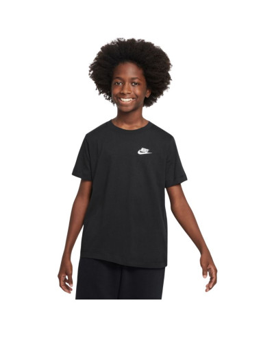 Koszulka dla dzieci nike sportswear czarna fz5177 010