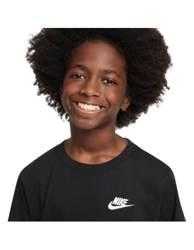Koszulka dla dzieci nike sportswear czarna fz5177 010