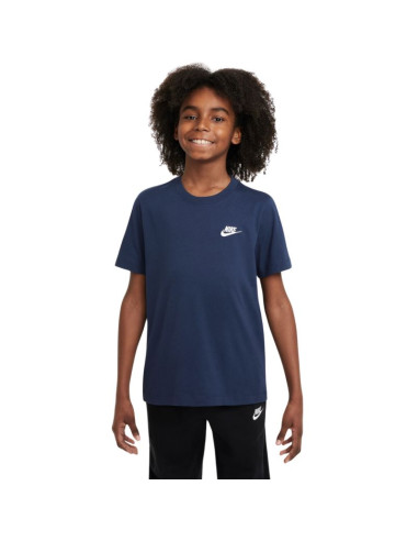 Koszulka dla dzieci nike sportswear granatowa fz5177 410