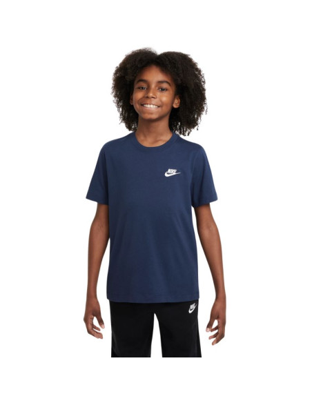Koszulka dla dzieci nike sportswear granatowa fz5177 410