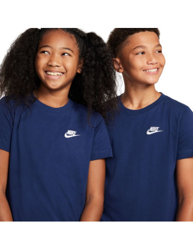 Koszulka dla dzieci nike sportswear granatowa fz5177 410