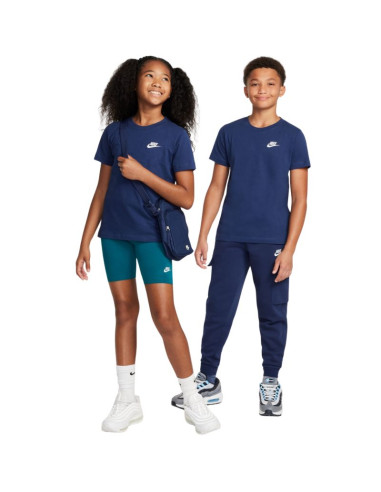 Koszulka dla dzieci nike sportswear granatowa fz5177 410