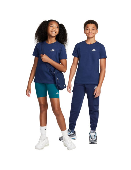 Koszulka dla dzieci nike sportswear granatowa fz5177 410