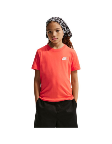 Koszulka dla dzieci nike sportswear pomarańczowa fz5177 842