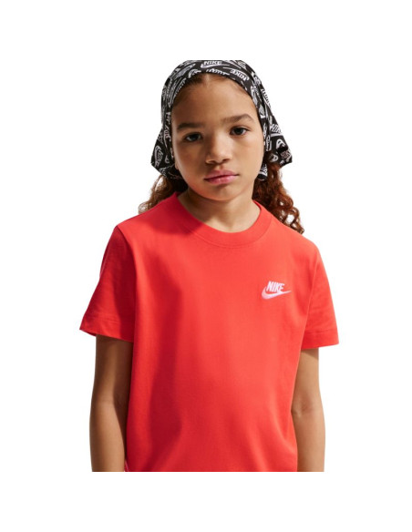 Koszulka dla dzieci nike sportswear pomarańczowa fz5177 842
