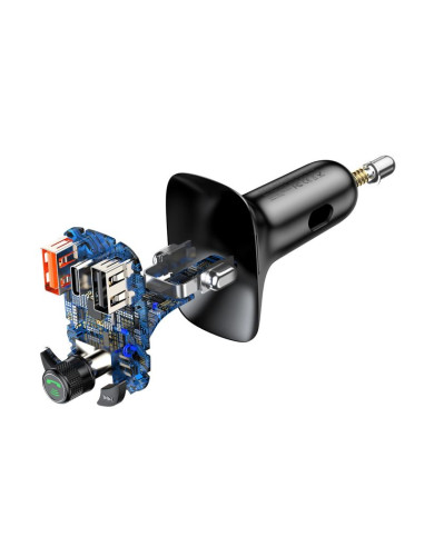 Transmiter bluetooth / ładowarka do samochodu baseus s-13 (overseas edition) - czarny
