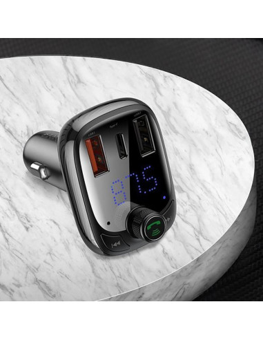 Transmiter bluetooth / ładowarka do samochodu baseus s-13 (overseas edition) - czarny