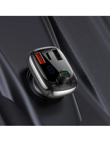 Transmiter bluetooth / ładowarka do samochodu baseus s-13 (overseas edition) - czarny
