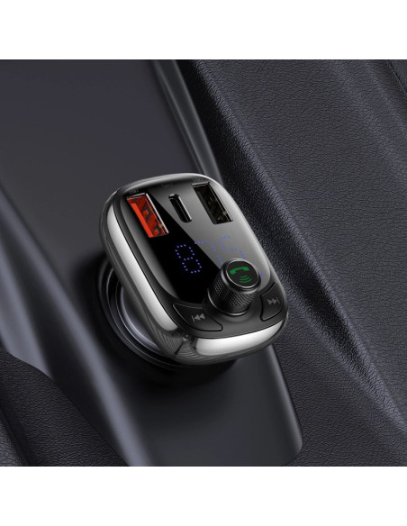 Transmiter bluetooth / ładowarka do samochodu baseus s-13 (overseas edition) - czarny