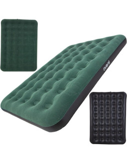 Materac flokowany 2-osobowy zielony 191x137x22cm 24644