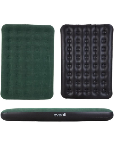 Materac flokowany 2-osobowy zielony 191x137x22cm 24644