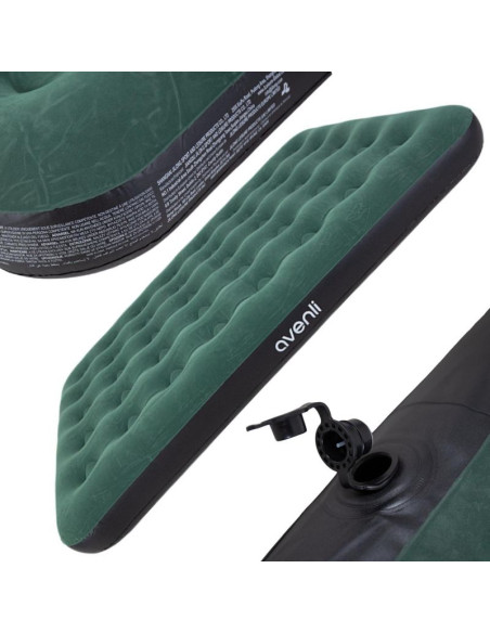 Materac flokowany 2-osobowy zielony 191x137x22cm 24644