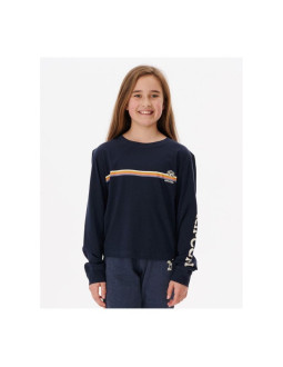 Koszulka rip curl melting wave long sleeve -girl granatowy