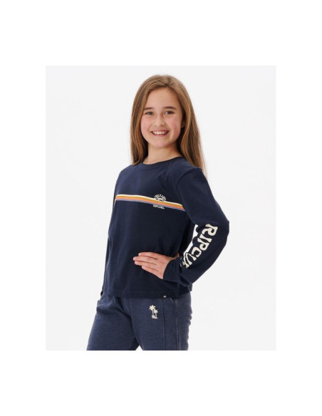 Koszulka rip curl melting wave long sleeve -girl granatowy