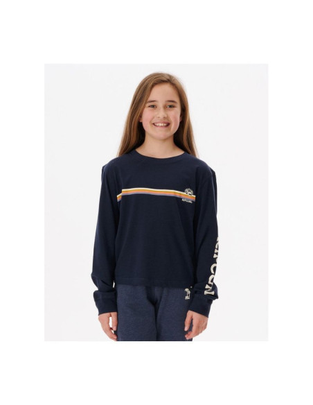 Koszulka rip curl melting wave long sleeve -girl granatowy