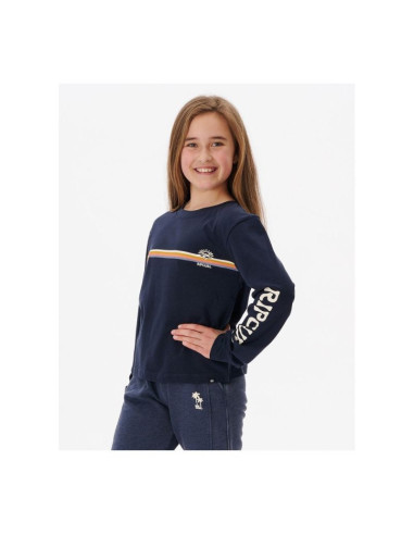 Koszulka rip curl melting wave long sleeve -girl granatowy