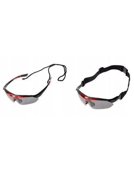 Okulary rowerowe rockbros 10001 polaryzujące - czarno-czerwone