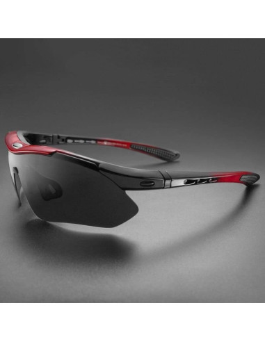 Okulary rowerowe rockbros 10001 polaryzujące - czarno-czerwone
