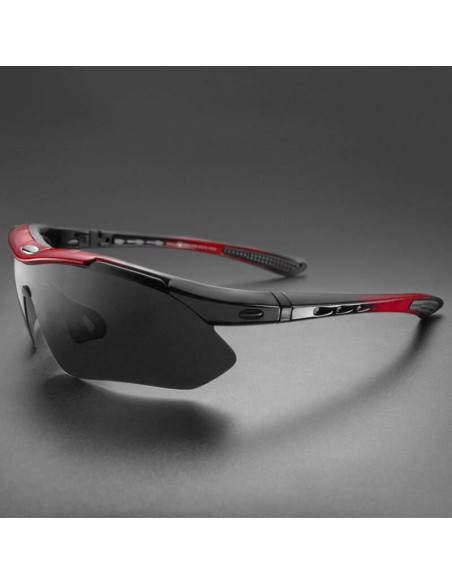 Okulary rowerowe rockbros 10001 polaryzujące - czarno-czerwone