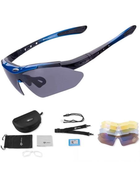 Okulary rowerowe rockbros 10007 polaryzujące - czarno-niebieskie