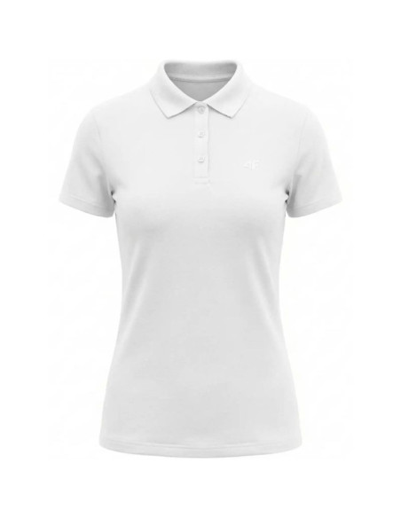 Koszulka damska polo 4f f0768 biała 4fwmm00tptsf0768 10s