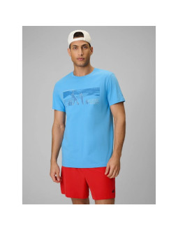 T-shirt reagular z nadrukiem męski 4f 4fwss26ttshm3035-33s