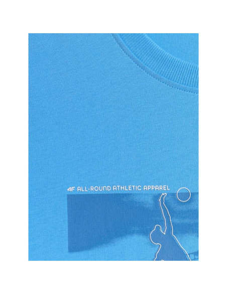 T-shirt reagular z nadrukiem męski 4f 4fwss26ttshm3035-33s