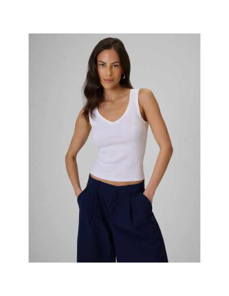 Top slim z prążkowanej dzianiny damsk 4f 4frss26tslef337-10s