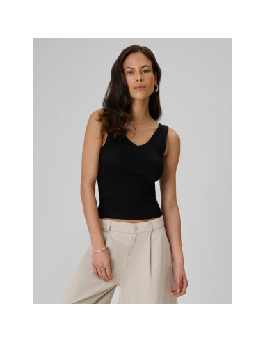 Top slim z prążkowanej dzianiny damsk 4f 4frss26tslef337-20s